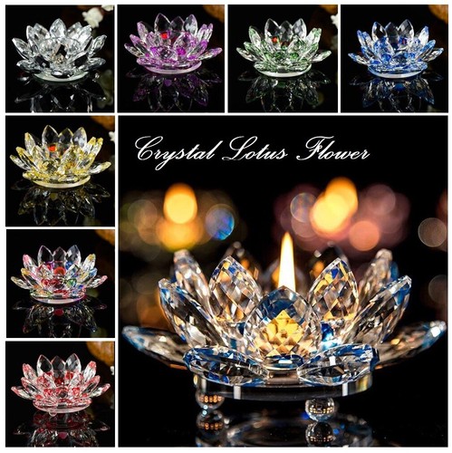 Crystal glass lotus flower - crystal,