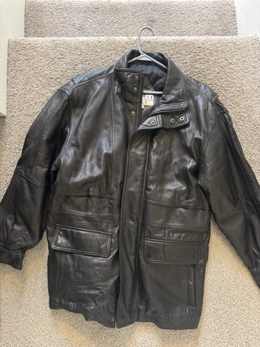 Black leather trader bay - leather,