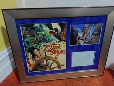 Kerwin Mathews & Kathryn Grant Signed & Framed Photo Display - Ray Harryhausen