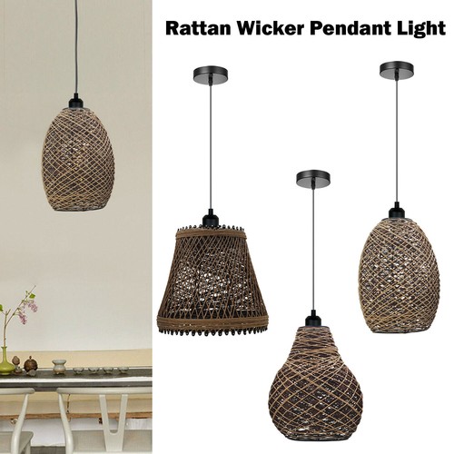 Rattan wicker ceiling - wicker, pendant