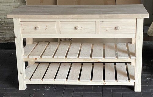 Kitchen island unpainted - kitchen,