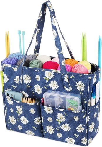 Large knitting tote - large, bag