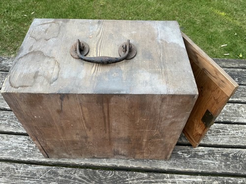 Vtg old wood worm antique - wood,