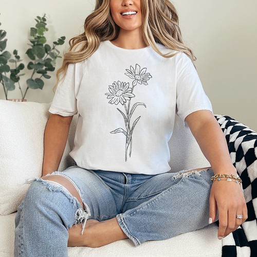Daisy flower line art - art, womens