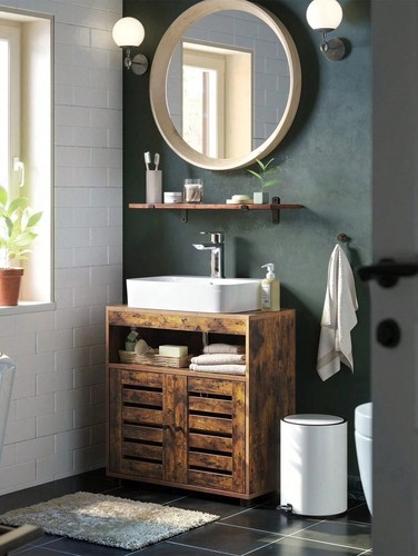 Rustic brown under sink - rustic,