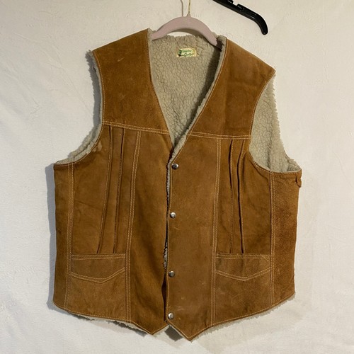 Vintage genuine leather suede - leather,