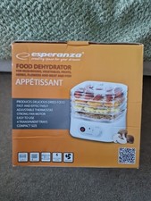 Esperanza Food Dehydrator 250W Transparent White with 4 Trays and EU Plug