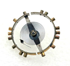 PB1A1: Original Vintage Elgin 185 18s Pocket Watch Balance Wheel w/ Hairspring