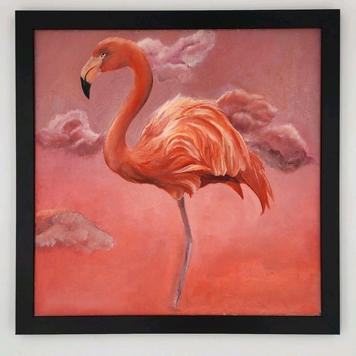 Original pink flamingo oil - pink,