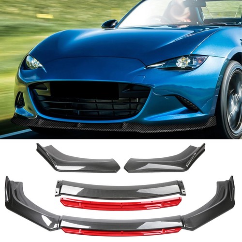 Carbon fiber front bumper lip - carbon,