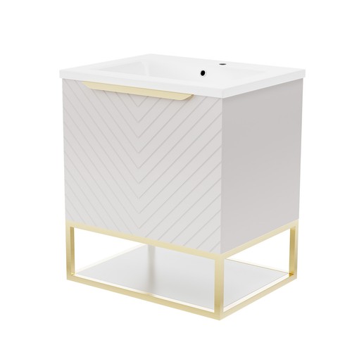600mm wall hung pink drawers - wall,