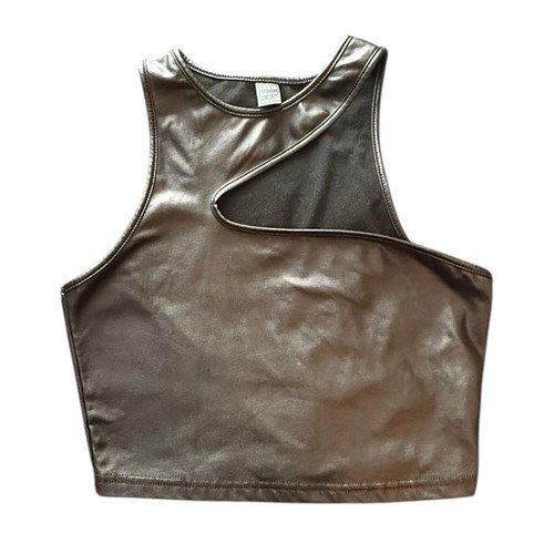 Sexy top cropped black cutout - top,