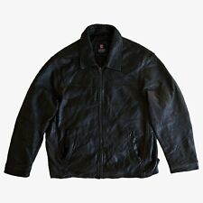 Vintage 90s Chaps Soft Black Leather Driving Jacket, Y2K Polo Ralph Lauren Biker