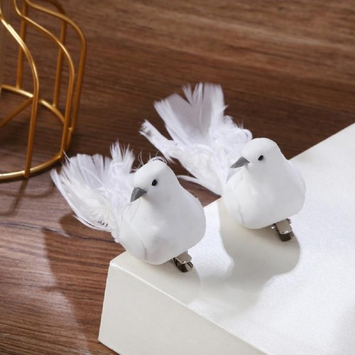 White birds artificial foam - white,