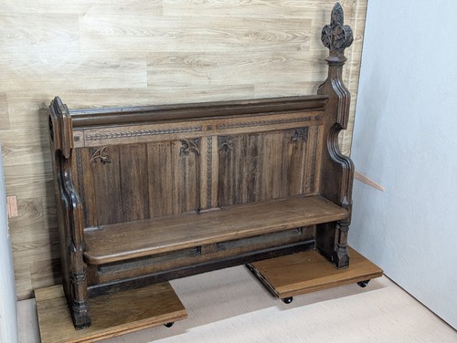 Antique solid oak church - solid,