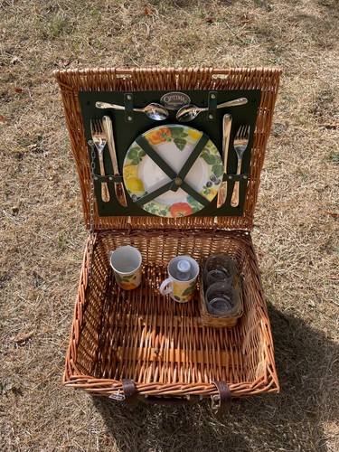 Wicker picnic basket hamper - wicker,