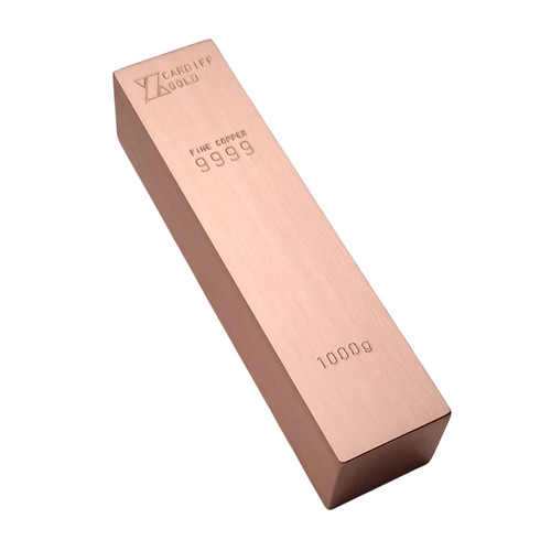 Cardiff gold 1kg copper bar - cardiff,