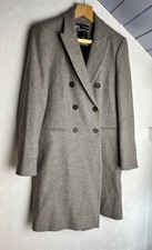 Zara Taupe Manteco Coat UK L