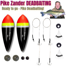Pike Zander Float Fishing Kit – Balsa Floats, Traces, Hooks, Leads – Ready to Go