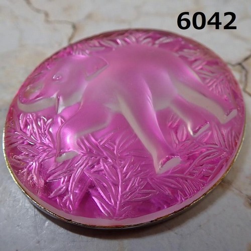 Lalique brooch pink - ,