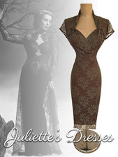 BNWOT Pretty Eccentric 40s 50s Vintage Style  Lace Pencil Dress Size 12-14