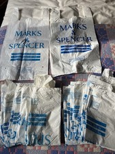 20 Vintage M&S Food Carrier Bags. Marks And Spencer. Great cond. #203