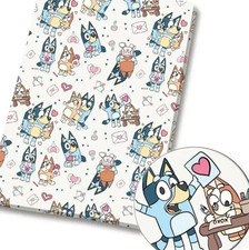 Polycotton Fabric Bluey Bingo