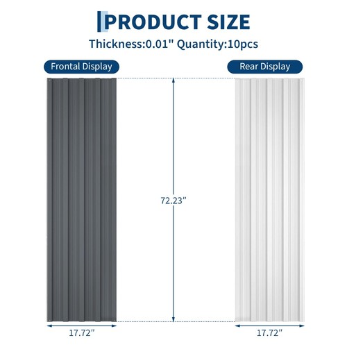 Pcs roof panels - panels, galvanized