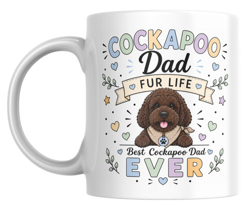 Cockapoo mum dad mug - cockapoo, |