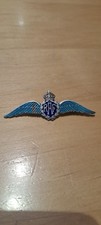 VINTAGE ENAMEL & SILVER RAF SWEETHEART BROOCH  ROYAL AIR FORCE