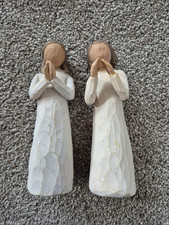 DEMDACO WILLOW TREE 2000- SISTERS BY HEART PRAYING ORNAMENT FIGURINE SUSAN LORDI