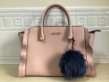 Floozie  by Frost French pink & navy ruffle handbag