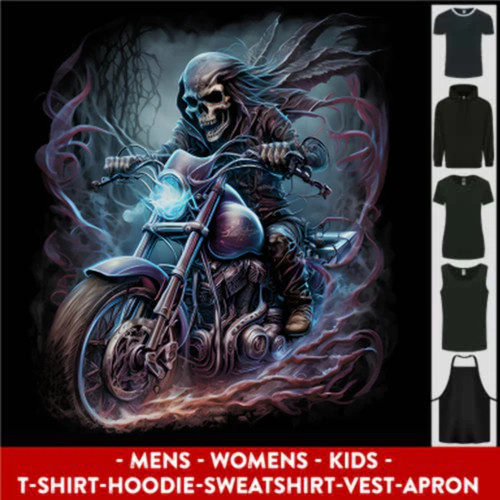 Biker skeleton a - biker, on