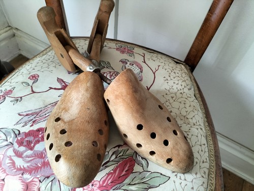 Vintage wooden shoes trees - vintage,
