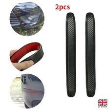 2Pcs/Set Car Carbon Fiber Anti-rub Strip Bumper Corner Protector Guard Black New