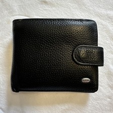 Dr Bond Wallet Black Genuine Leather Bifold Card Holder ID bag Money Cash
