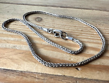 Silver Bali Foxtail Chain Necklace 2mm 17.5" Stamp 950 10.7g