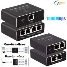 1000Mbps Ethernet Splitter Adapter RJ45 Cable LAN Network Internet 1 IN 4 Out