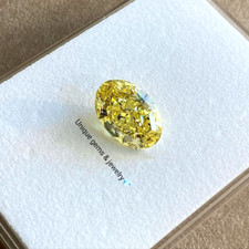 2 Ct fancy yellow color Oval