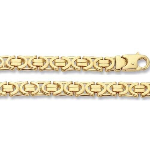 9ct yellow gold byzantine - gold,
