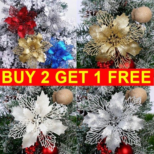10x christmas large poinsettia - 10x,