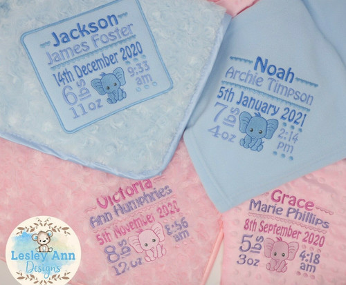 Personalised embroidered baby - embroidered,