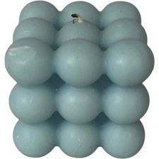 Bubble Cube Candle Blue Decorative Handmade Wax