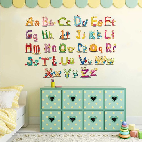 Removable cartoon alphabet - removable,