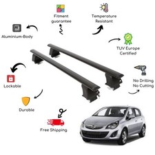 Bare Roof Rack Cross Bars Set