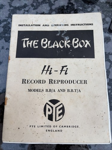 Pye black box b - b.b/a, b.b.t/a