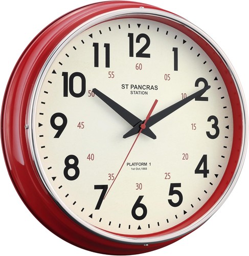 Wall clock metal - metal, 12.4"