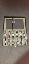Vintage Watch Collection x13 In Display Case Casio Timex Ingersol  Joblot Bundle