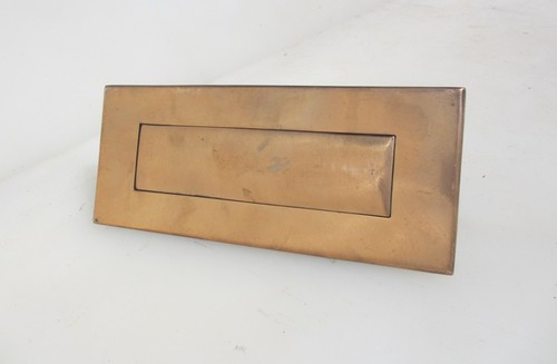 Vintage brass letterbox - vintage,