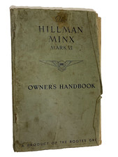 the hillman minx mark v1 owners handbook rootes group 1953 softcover classic car